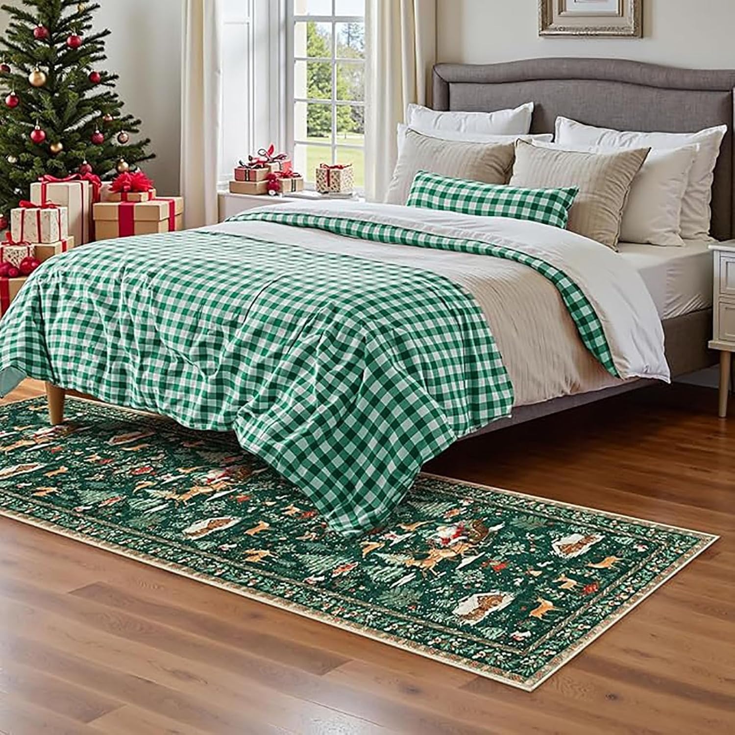 🎄Early Christmas Sale - 50% OFF🔥Christmas Reindeer & Trees Runner Mat (20" x 71")