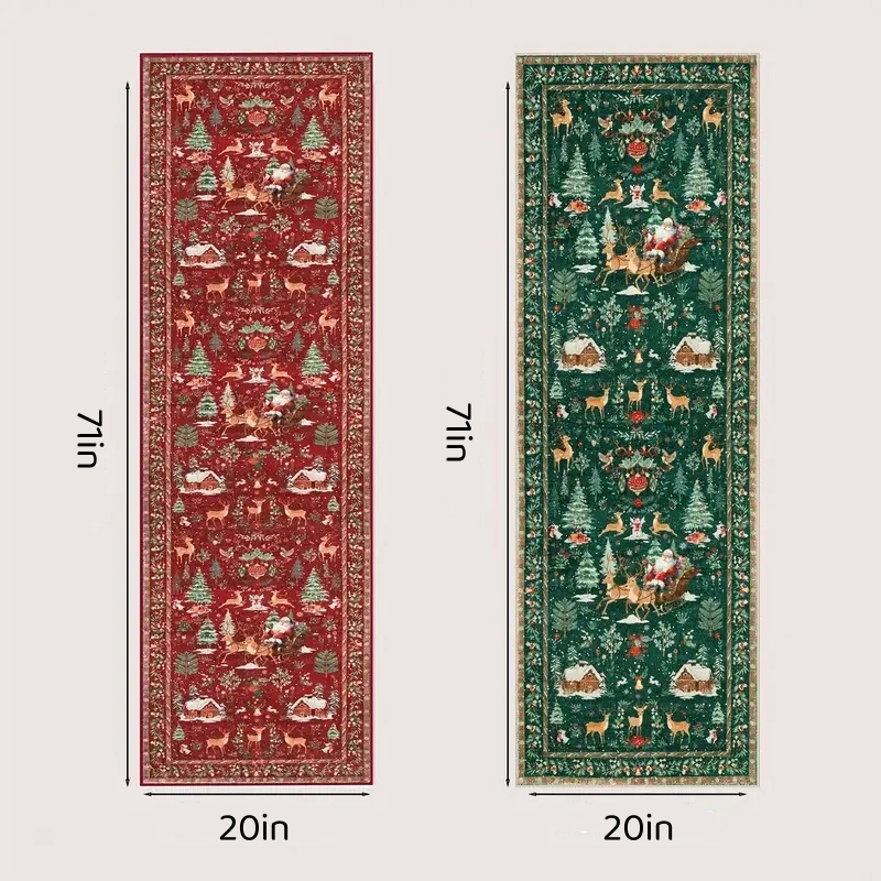 🎄Early Christmas Sale - 50% OFF🔥Christmas Reindeer & Trees Runner Mat (20" x 71")