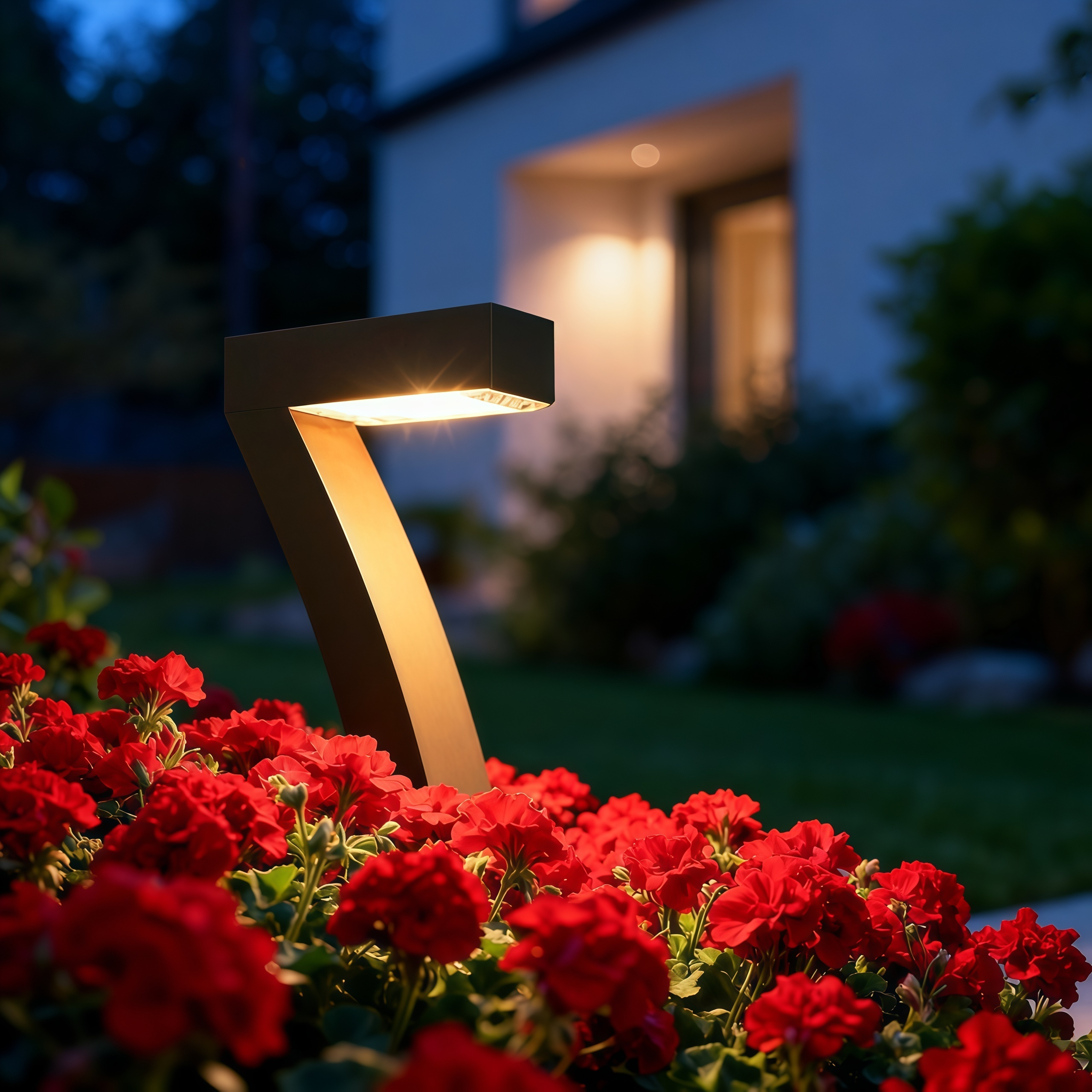 Modern “Z” Shape Solar LED Pathway Lights Warm White 2700K
