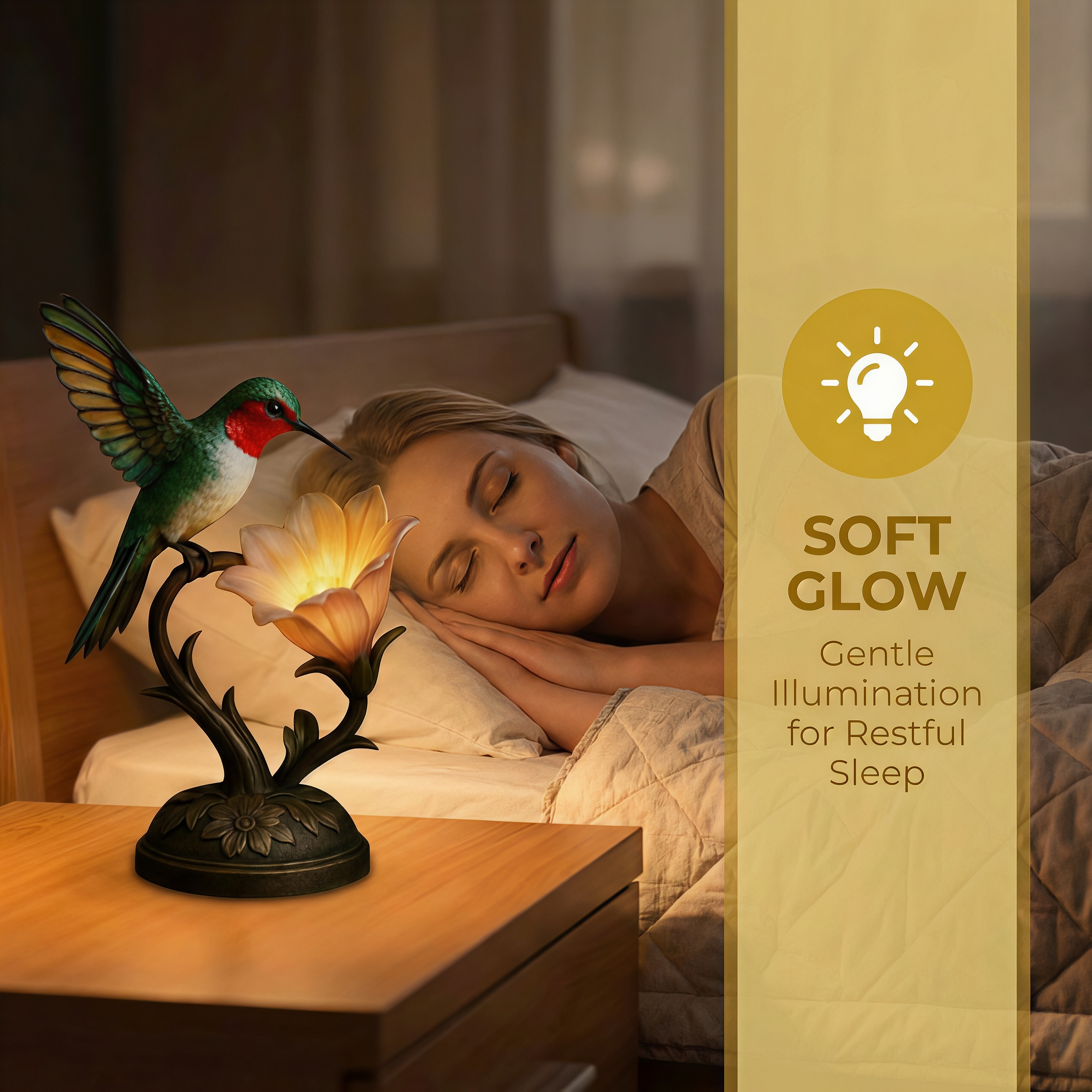 Hummingbird Blossom Night Light