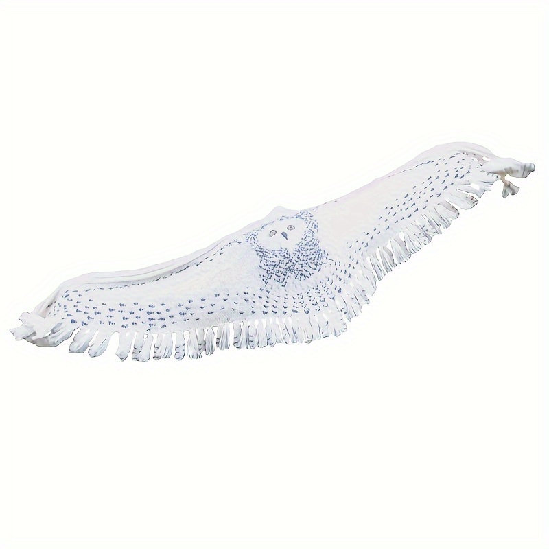 Snowy Owl Wing Knit Shawl ,Soft Knit Feather Cape for Boho Travel