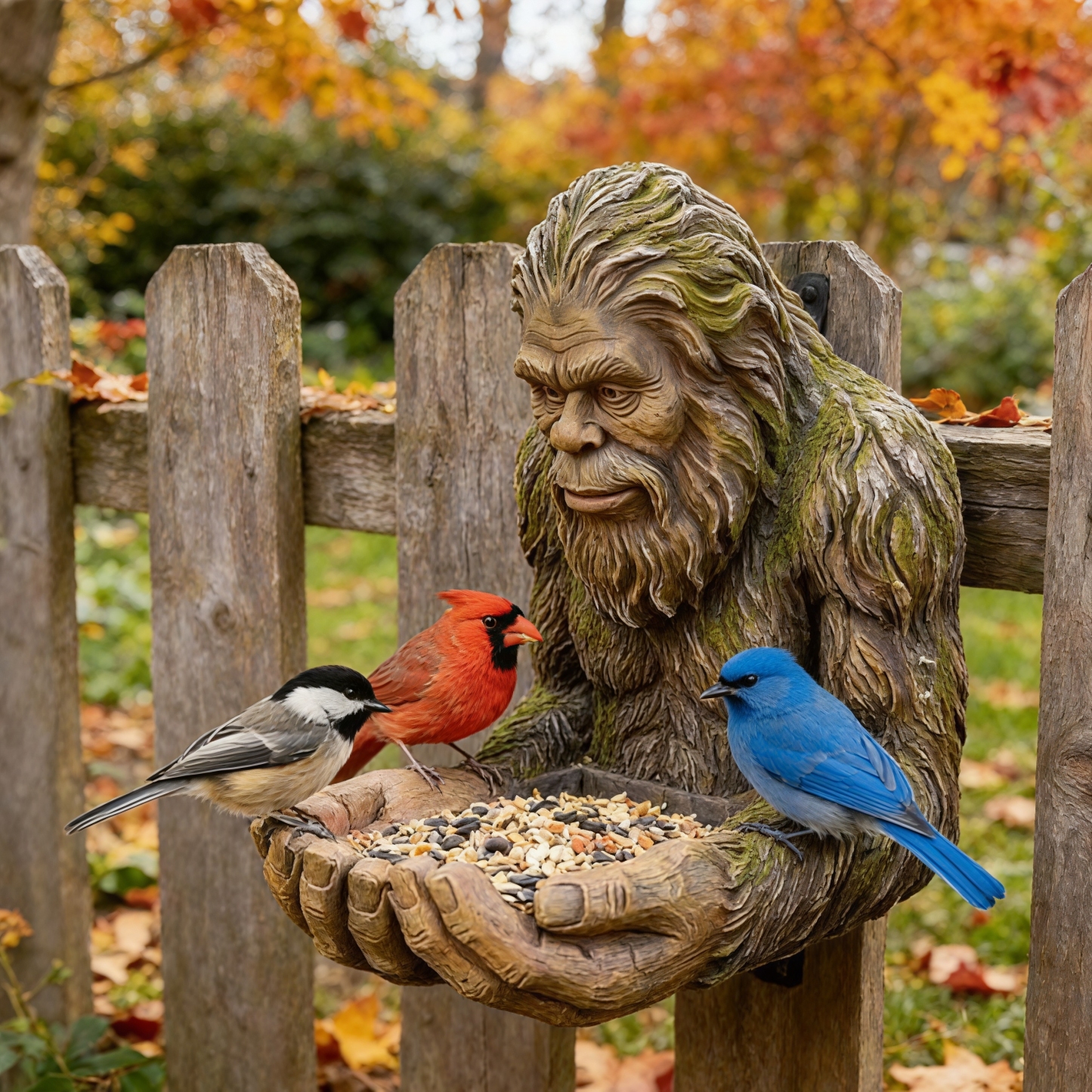 Forest Guardian Bird Feeder Sculpture
