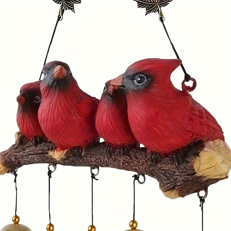 Bird Family Hanging Wind Chime with Bells