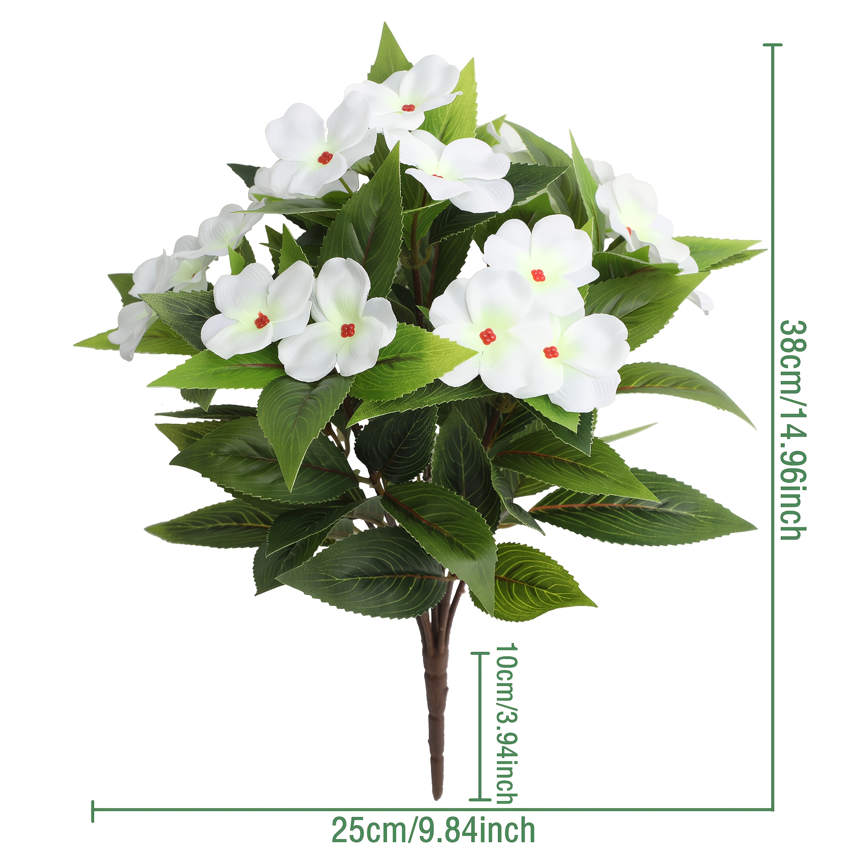 Impatiens Artificial Flowers Multi Color Faux Flower Planter Decor