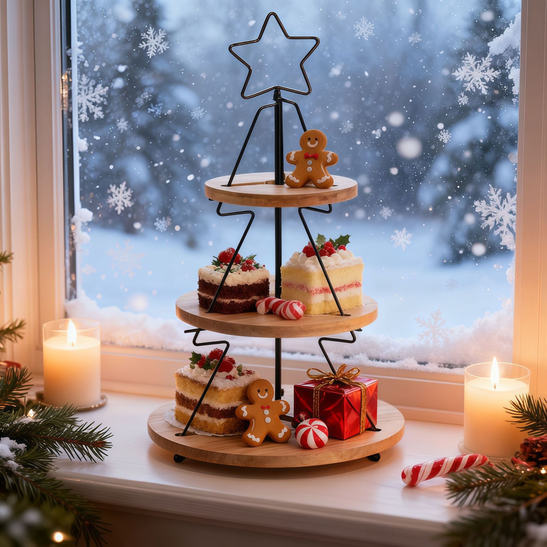 3 Tier Christmas Tree Cake Stand