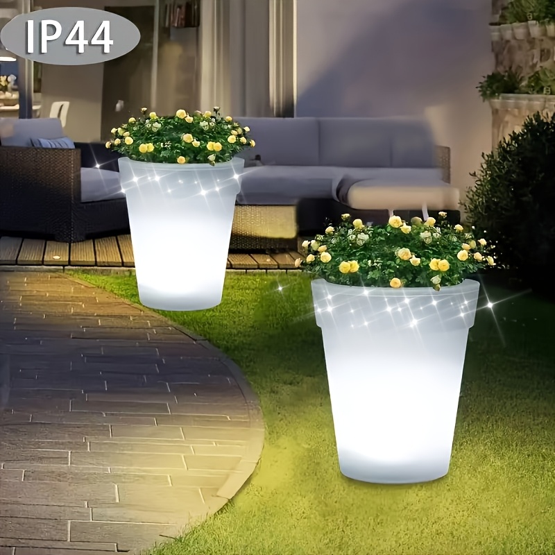 Solar Glow LED Flower Pots
