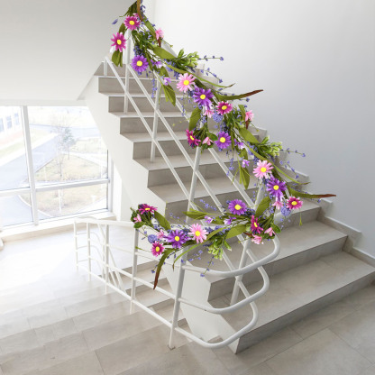 Artificial Spring Lavender Floral Garland