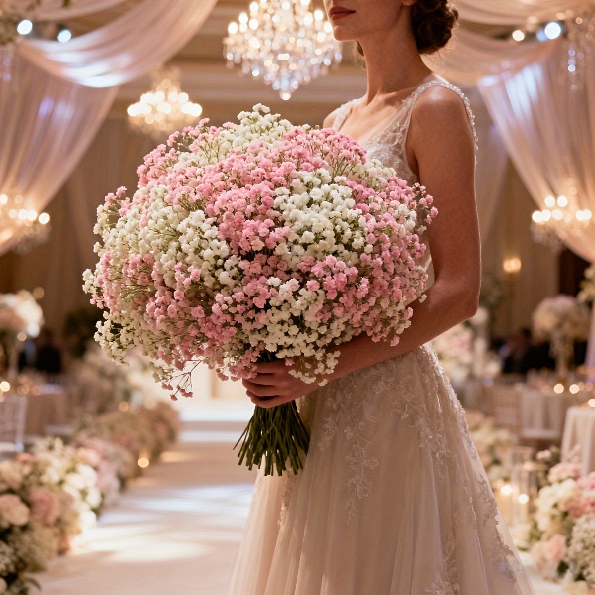 40 Bundles Realistic Artificial Baby’s Breath Flowers