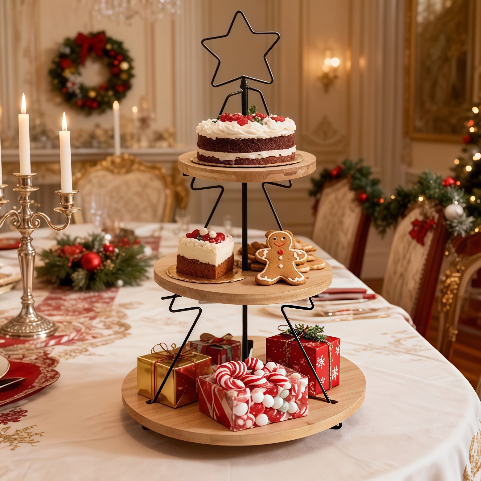 3 Tier Christmas Tree Cake Stand