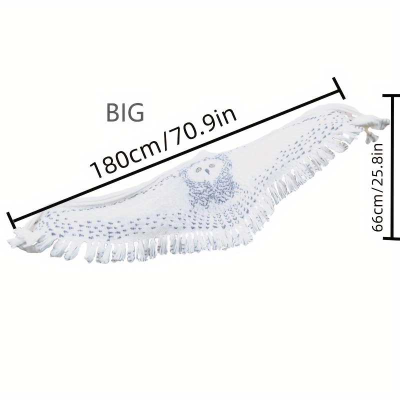 Snowy Owl Wing Knit Shawl ,Soft Knit Feather Cape for Boho Travel