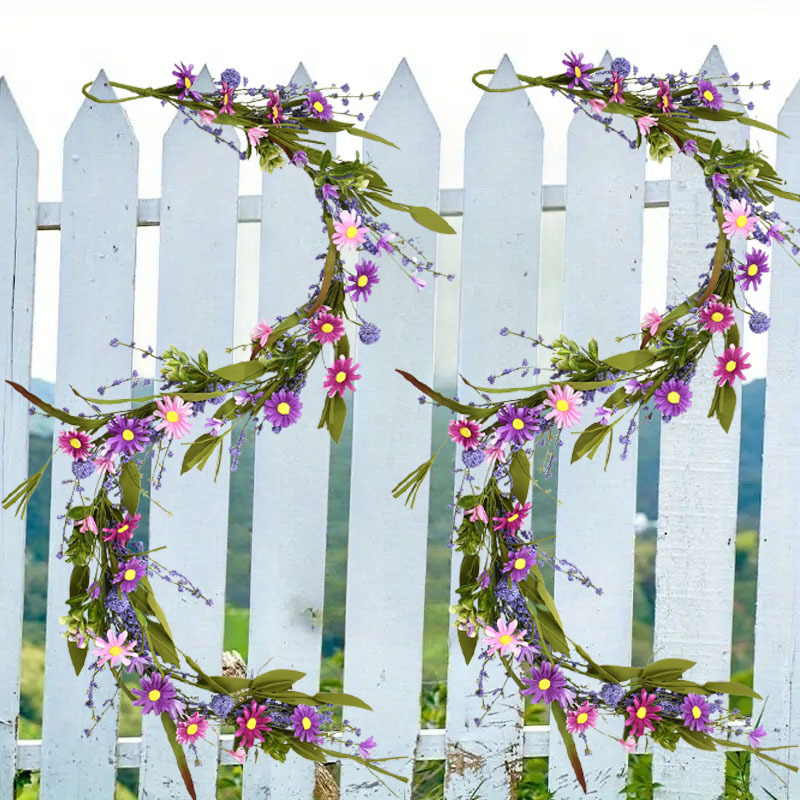 Artificial Spring Lavender Floral Garland