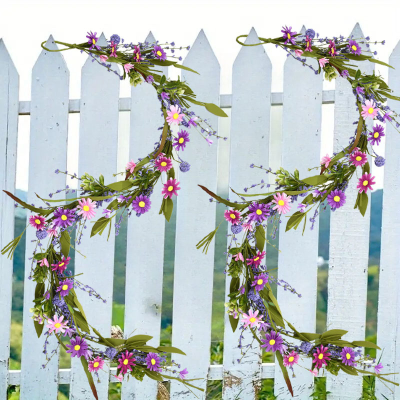 Artificial Spring Lavender Floral Garland