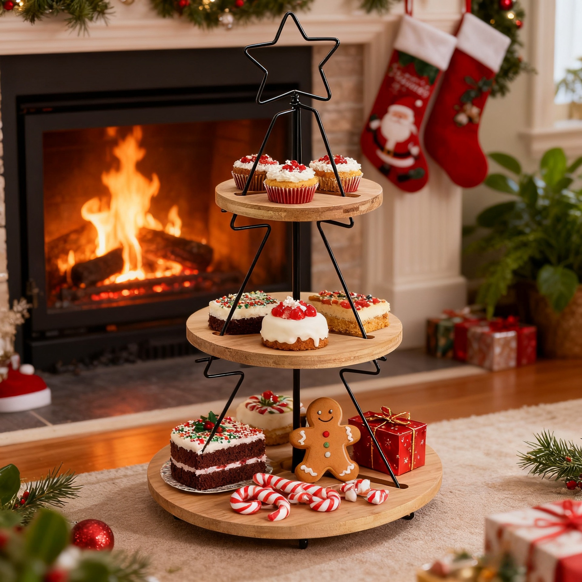 3 Tier Christmas Tree Cake Stand