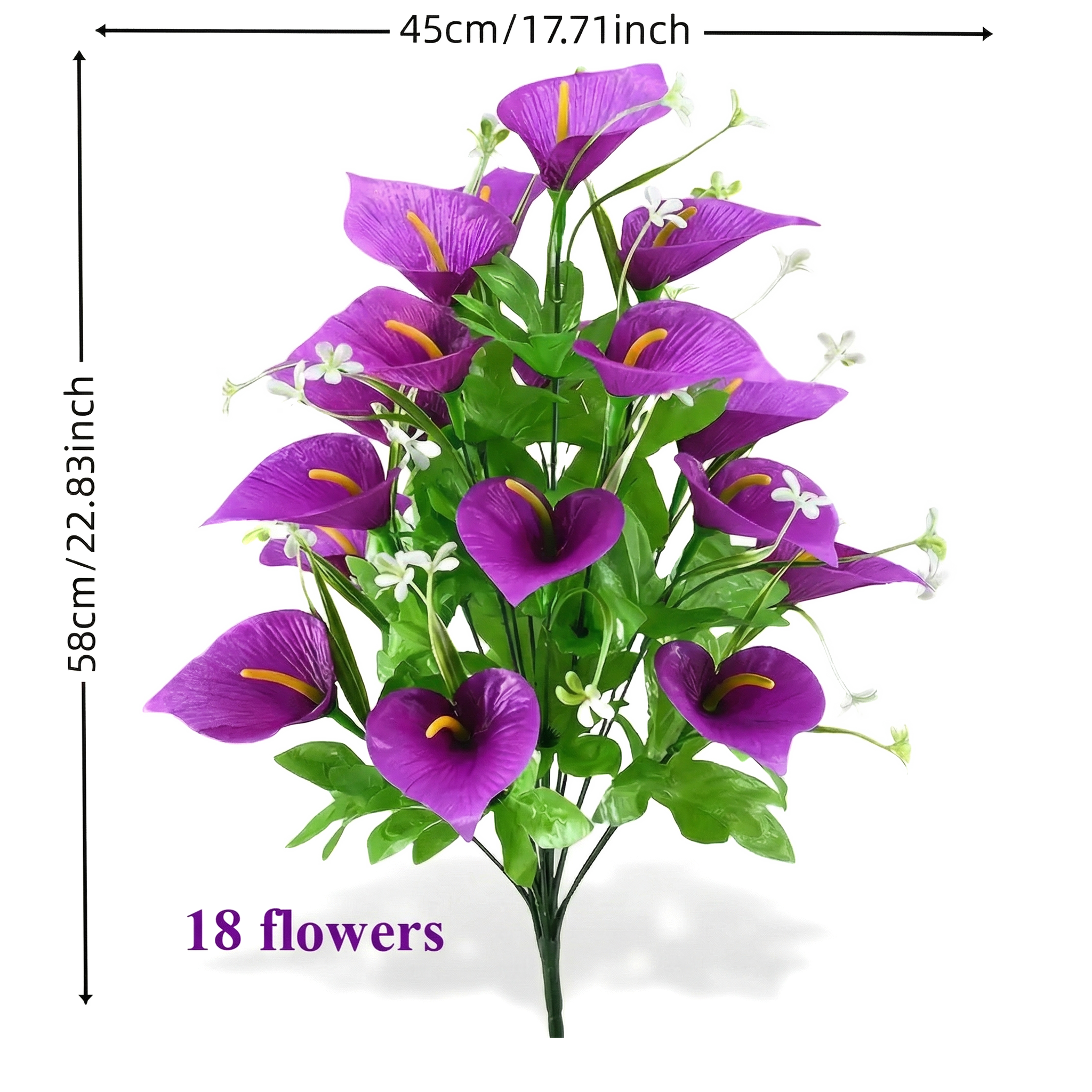 18-Head Calla Lily Artificial Bouquet Stem