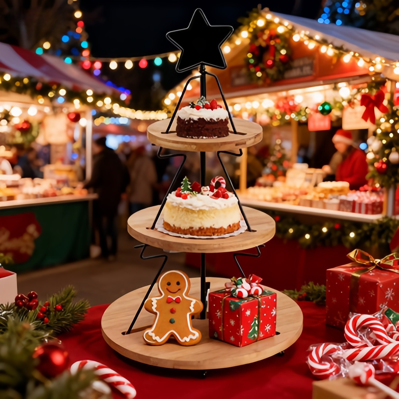 3 Tier Christmas Tree Cake Stand