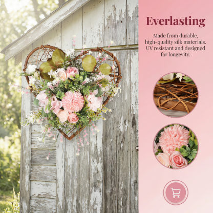 Chrysanthemum Heart Artificial Floral Wreath