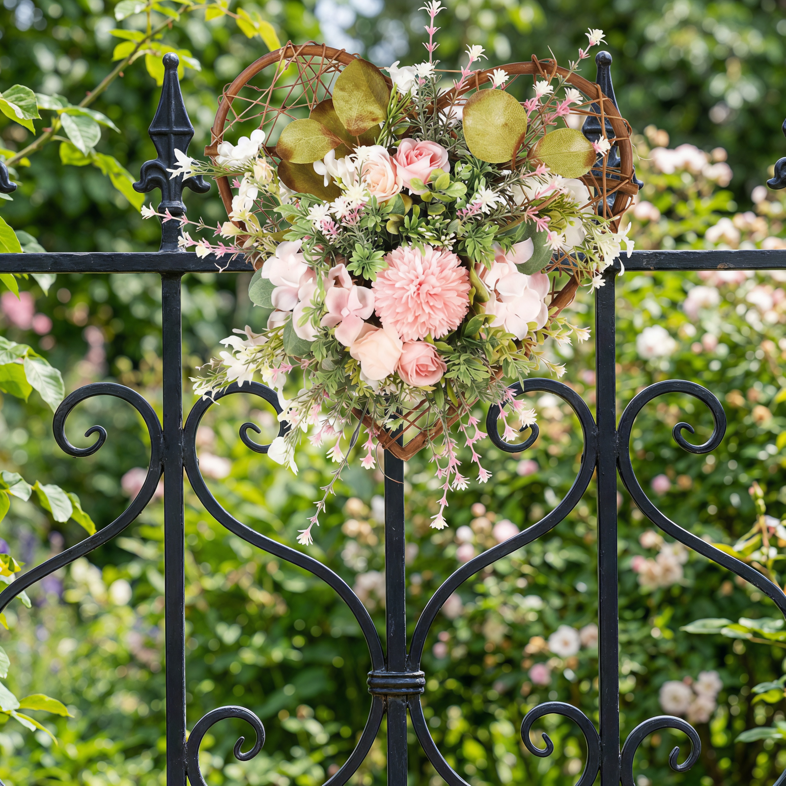 Chrysanthemum Heart Artificial Floral Wreath