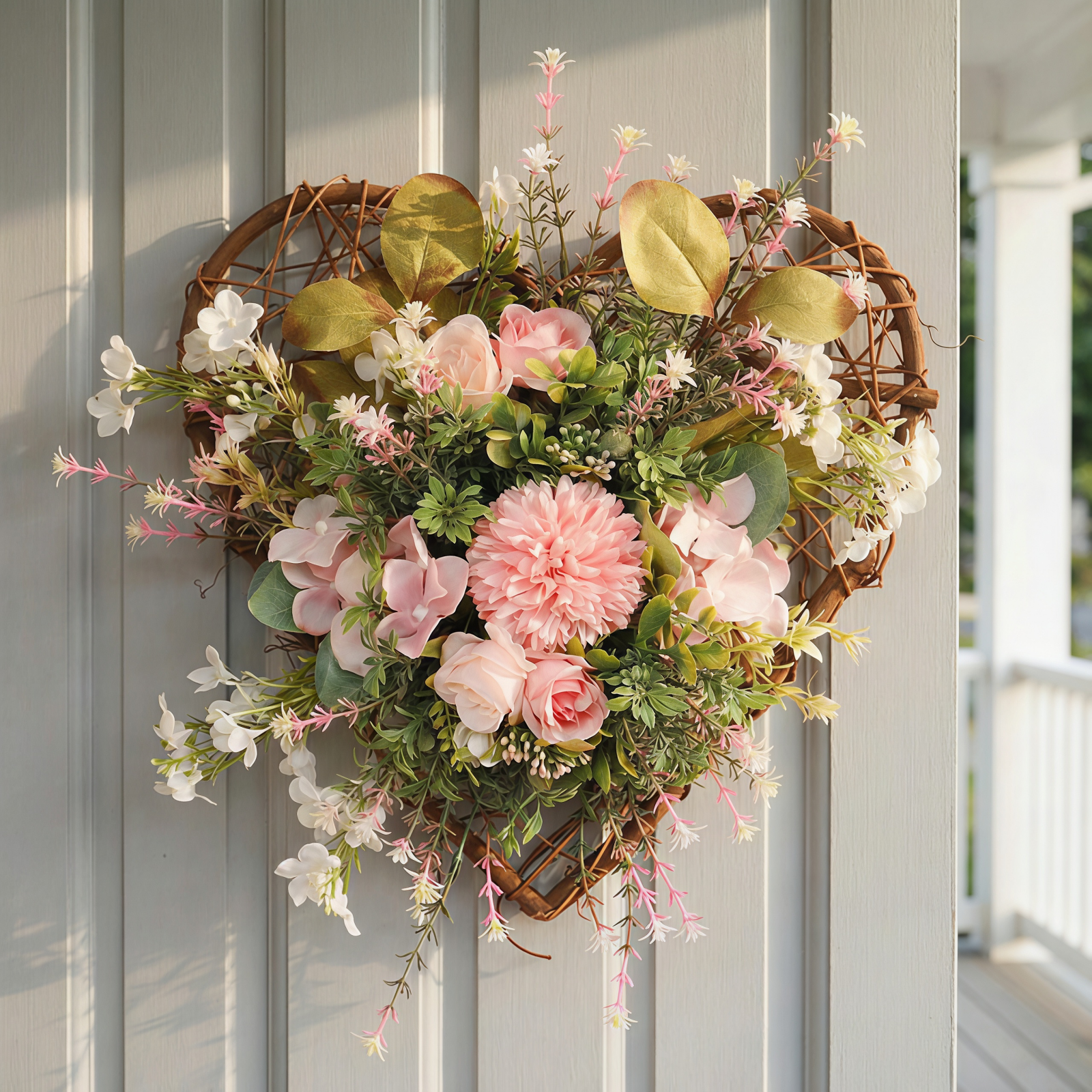 Chrysanthemum Heart Artificial Floral Wreath