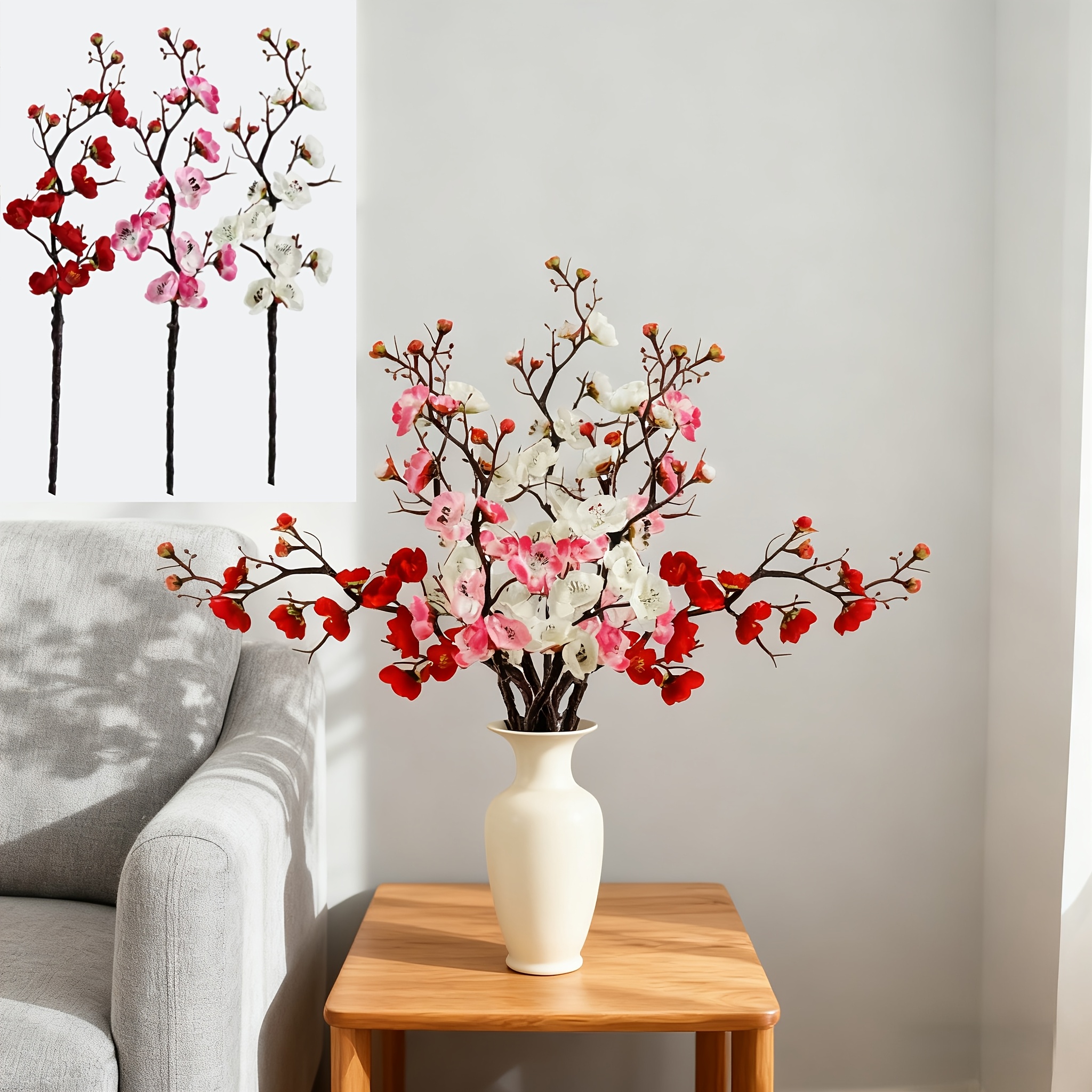 Large Artificial Cherry Blossom Flower Branches