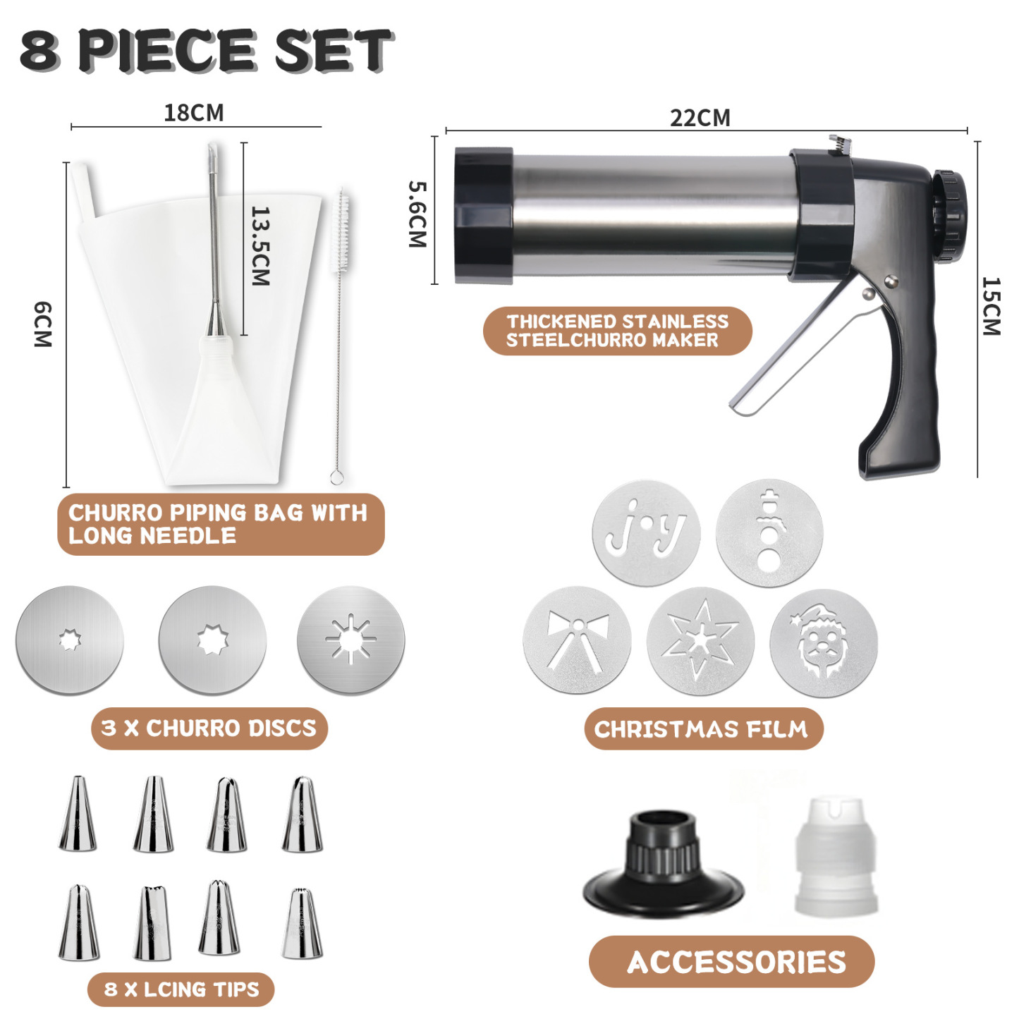 DIY Christmas Cookie Press Decorating Set