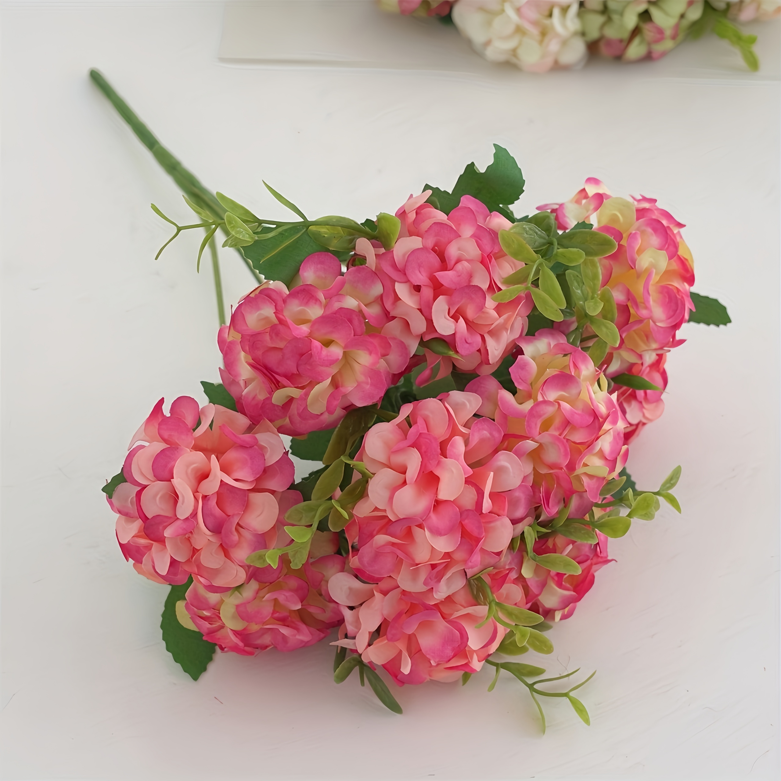 1 Bunch 10 Heads Artificial Hydrangea Flower Stems 