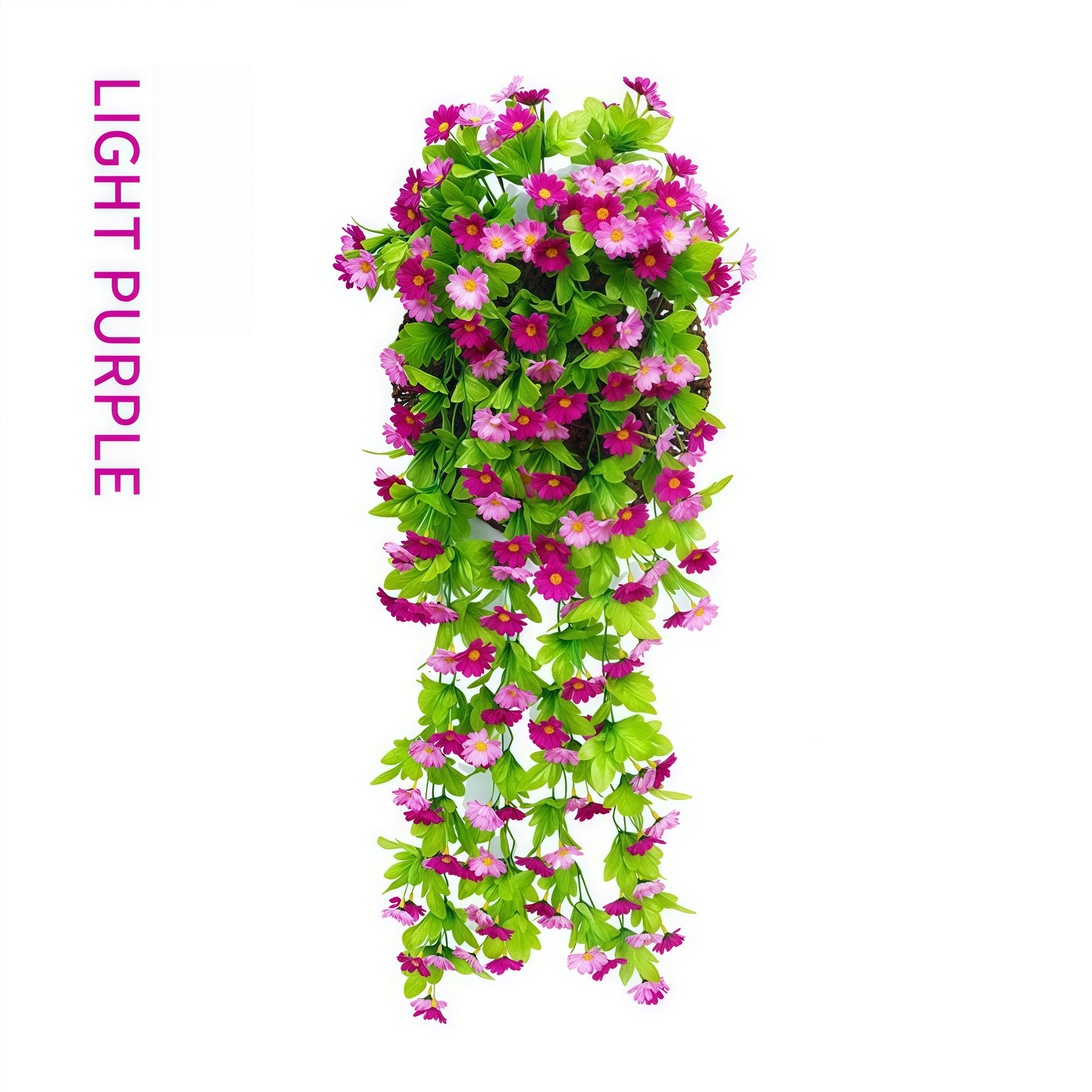 1 Pack Artificial Daisy Hanging Vine, UV Resistant Faux Flowers