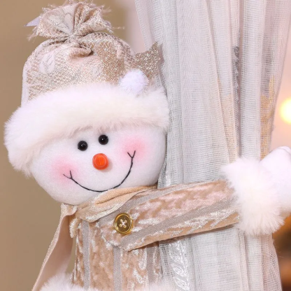 Christmas Plush Curtain Tiebacks