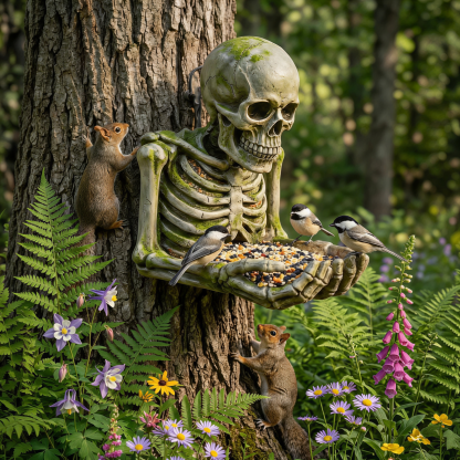 Forest Guardian Bird Feeder Sculpture