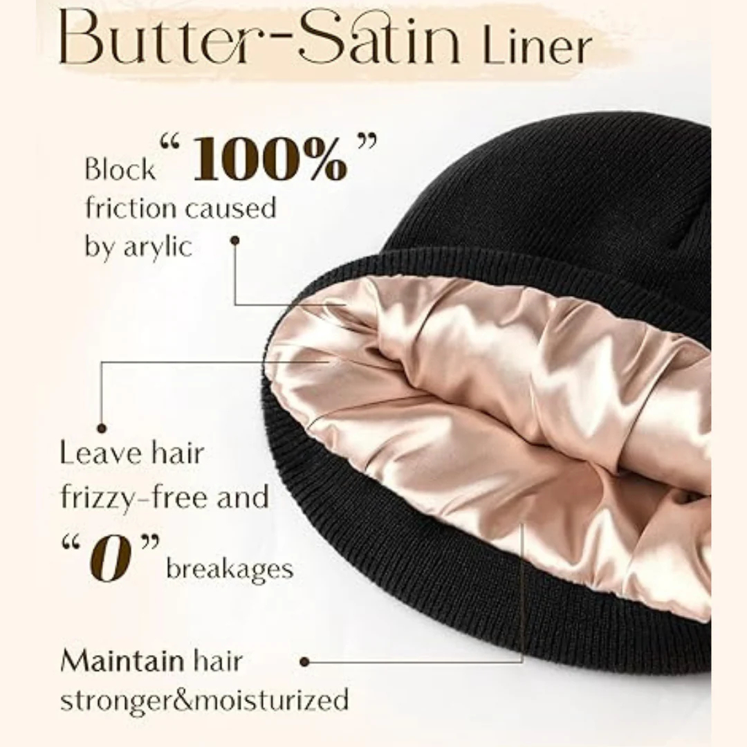 Anti-Frizz Satin Lined Beanie