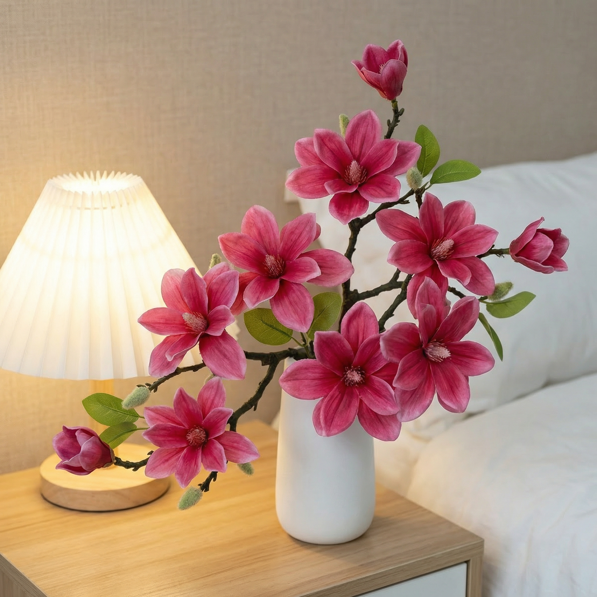 Premium Artificial Magnolia Flower Branch