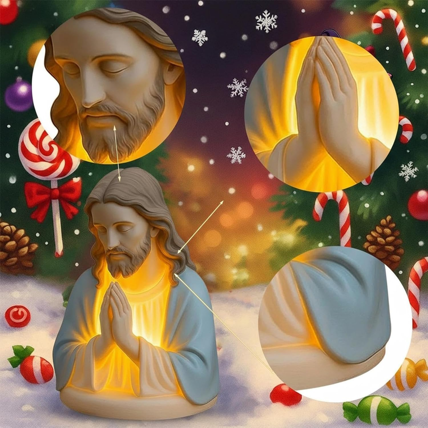 Christmas Blessing Prayer Night Light
