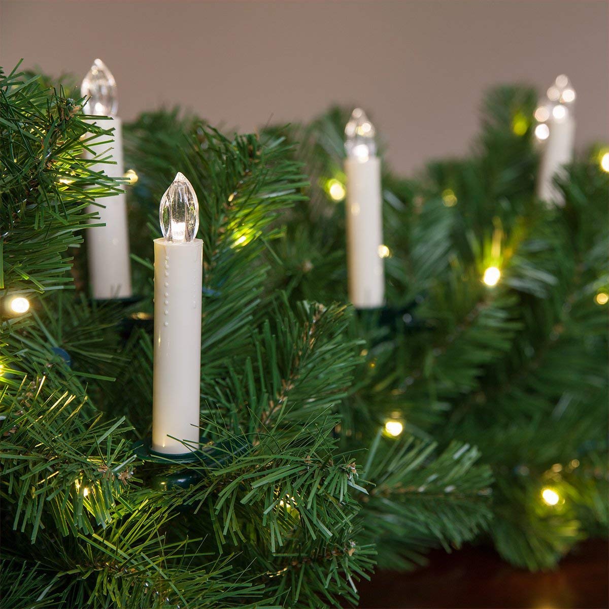 10 Pack LED Flameless Taper Candles with Remote & Removable Clips