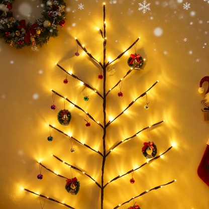 5.2ft Lighted Christmas Wall Tree