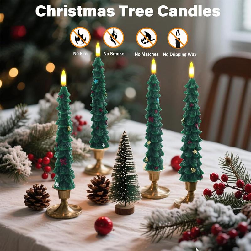 2-Pack Christmas Tree Flameless LED Candles