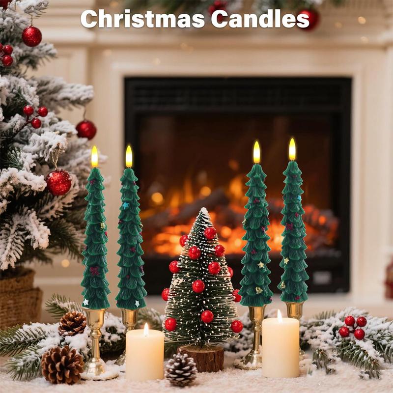 2-Pack Christmas Tree Flameless LED Candles