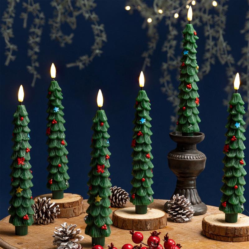 2-Pack Christmas Tree Flameless LED Candles
