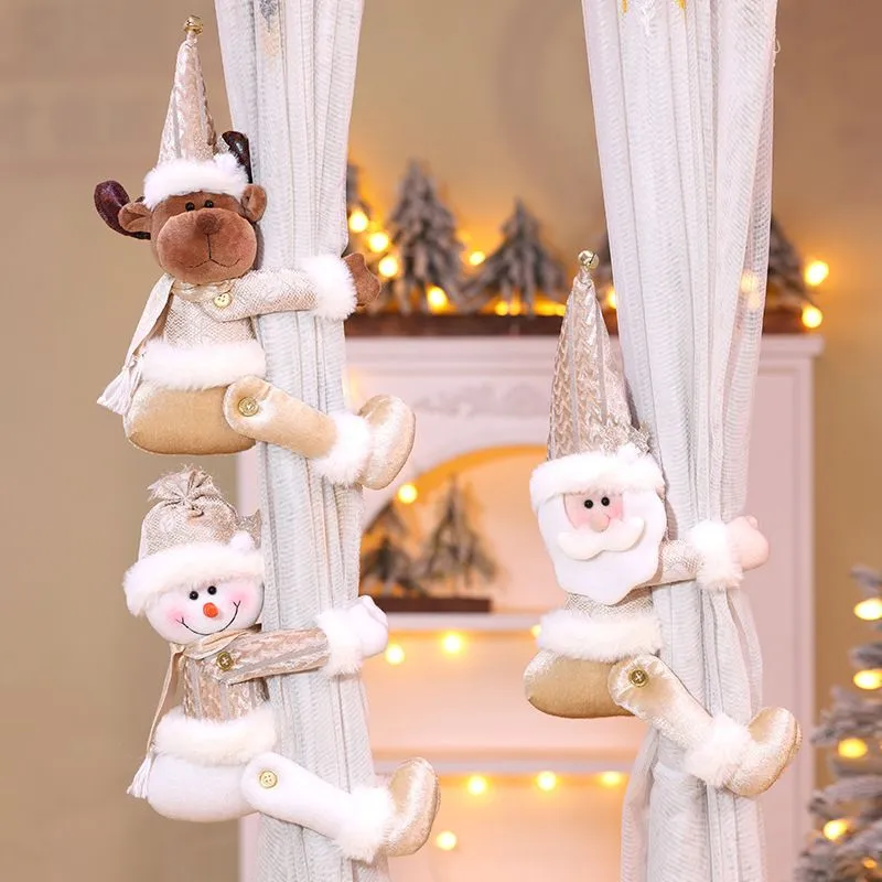 Christmas Plush Curtain Tiebacks