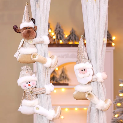 Christmas Plush Curtain Tiebacks