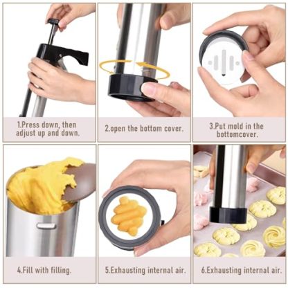 DIY Christmas Cookie Press Decorating Set