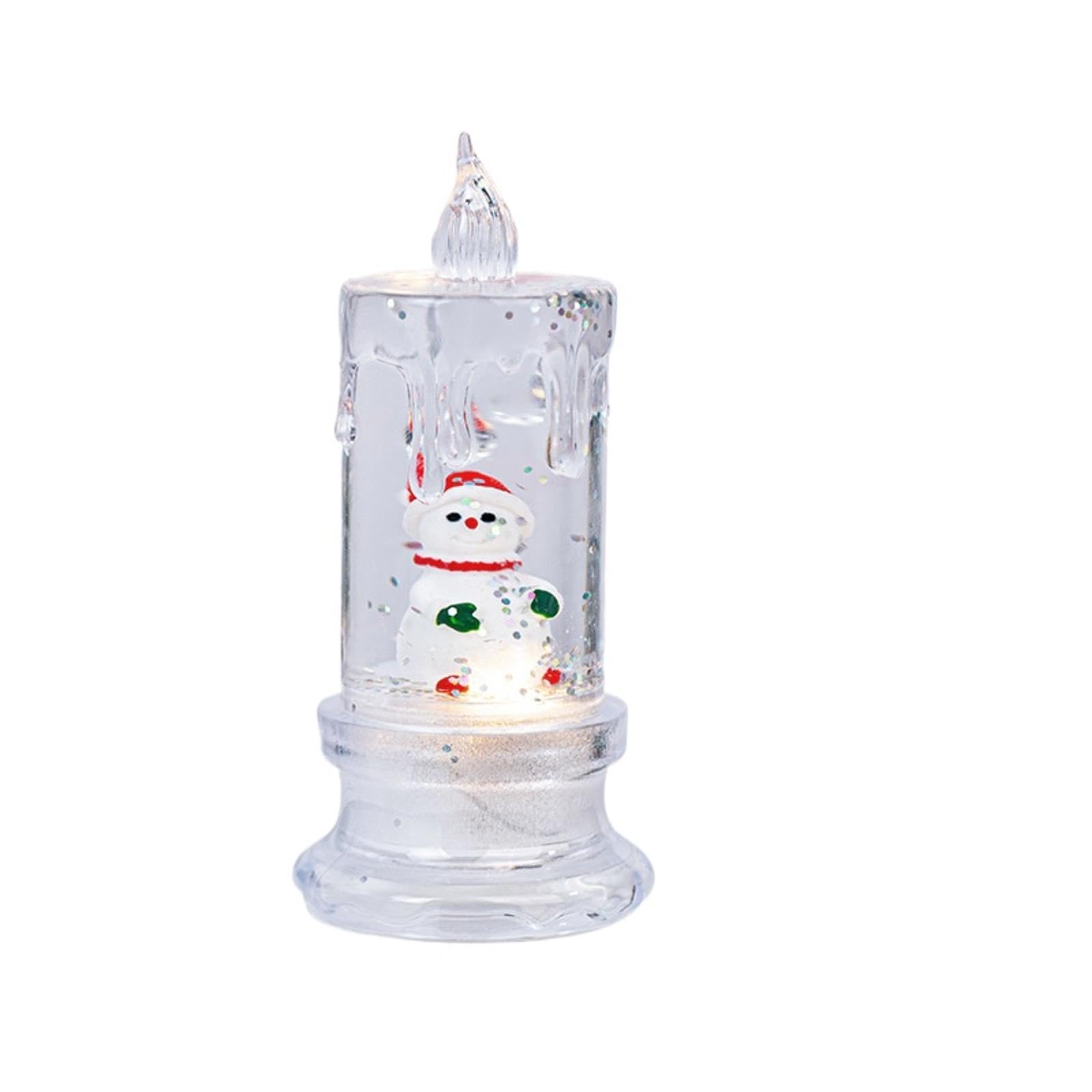 Water-Filled Glitter Christmas LED Candle
