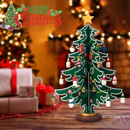 Wooden Christmas Advent Calendar 24-Day Countdown Tree