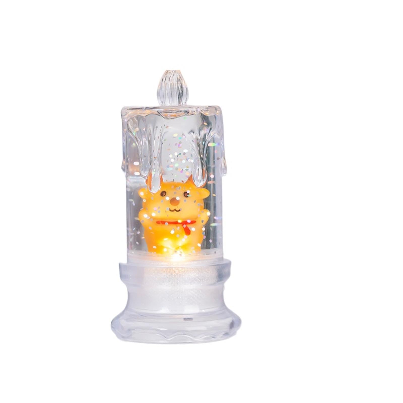 Water-Filled Glitter Christmas LED Candle