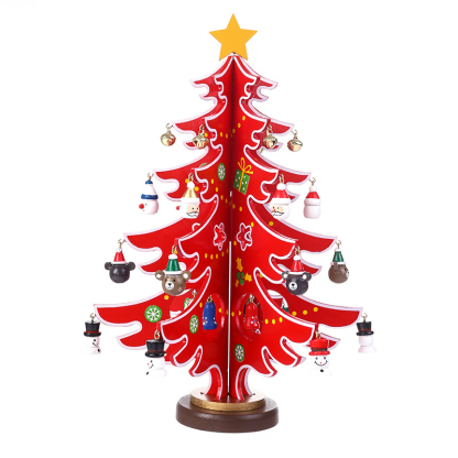 Wooden Christmas Advent Calendar 24-Day Countdown Tree