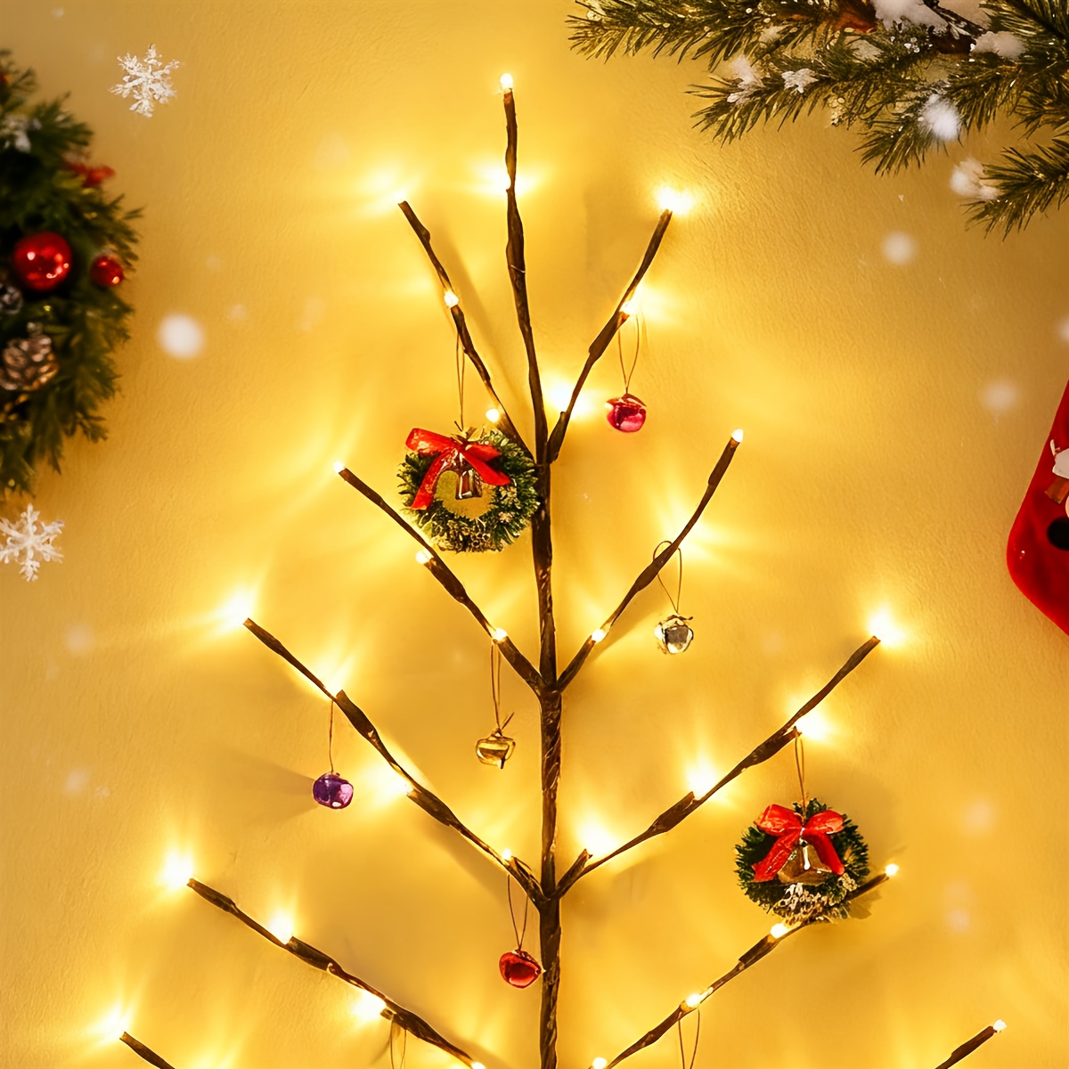 5.2ft Lighted Christmas Wall Tree