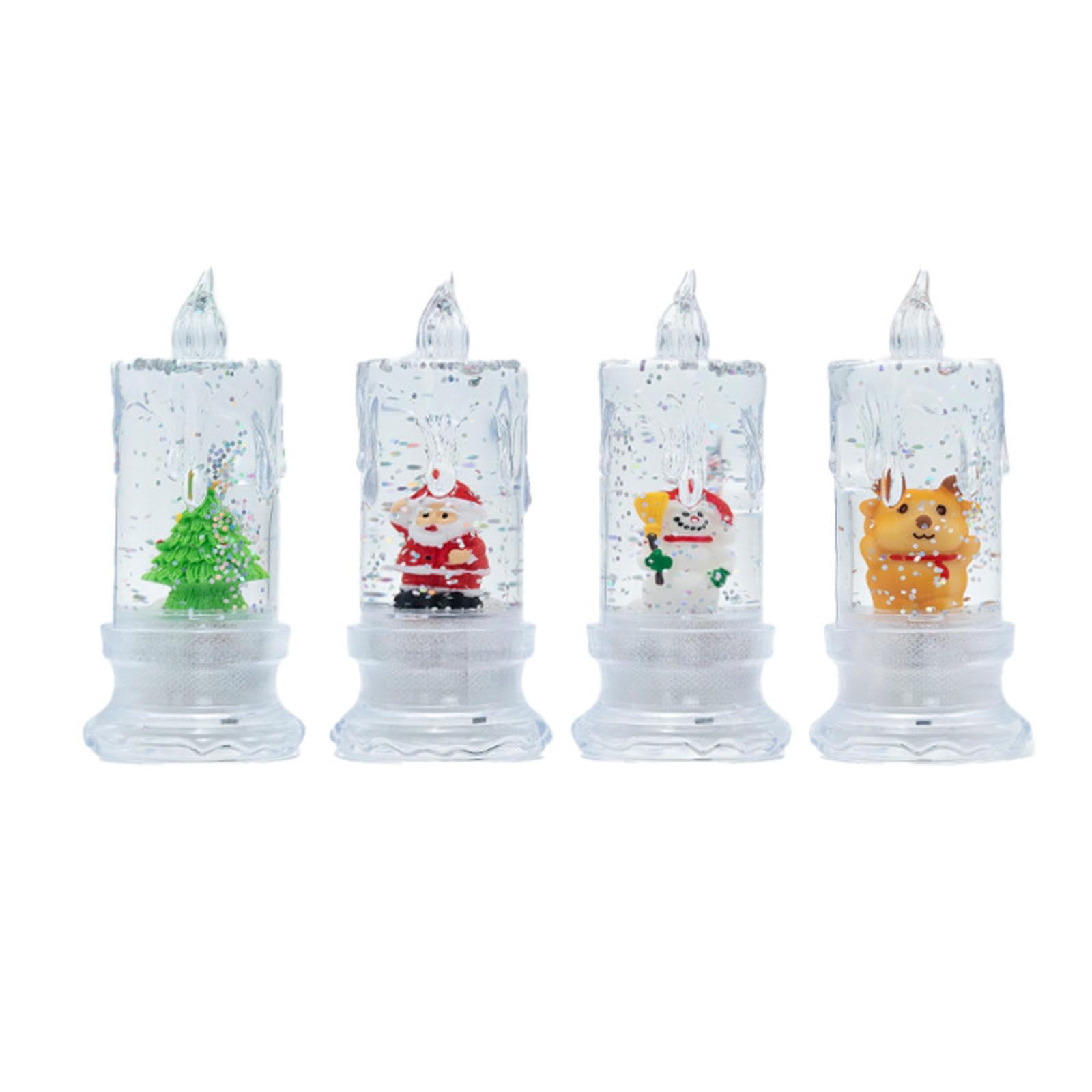Water-Filled Glitter Christmas LED Candle