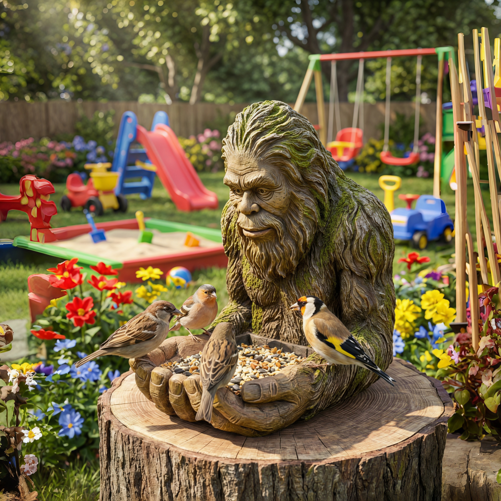 Forest Guardian Bird Feeder Sculpture