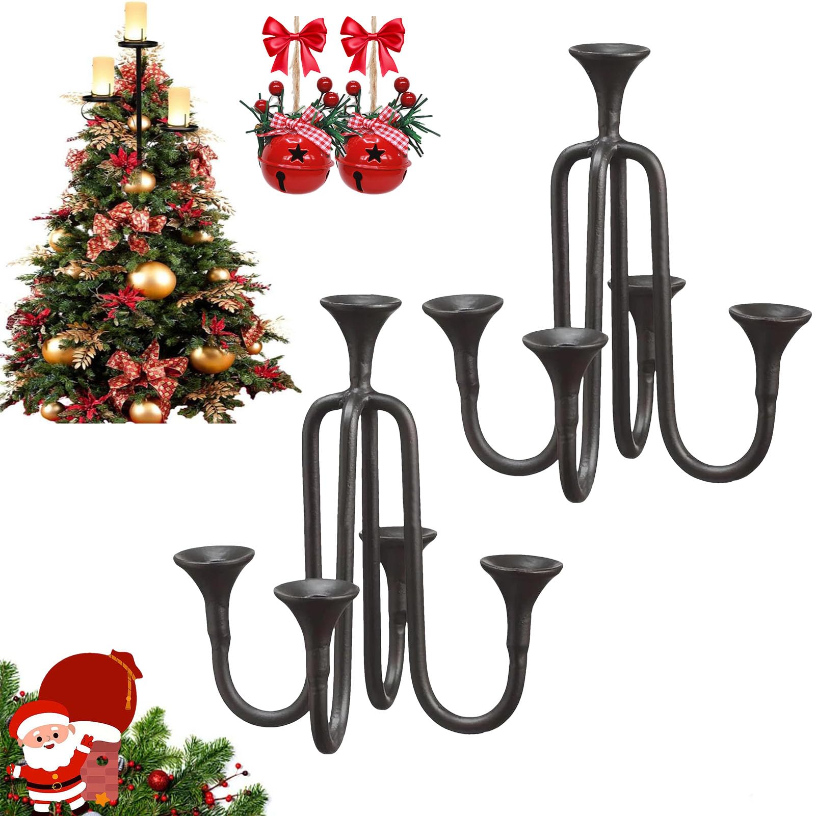 Vintage Christmas Tree Candelabra Topper