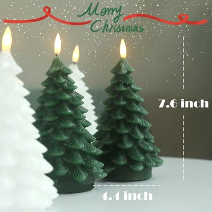 2 Pack Christmas Tree Flameless Candles