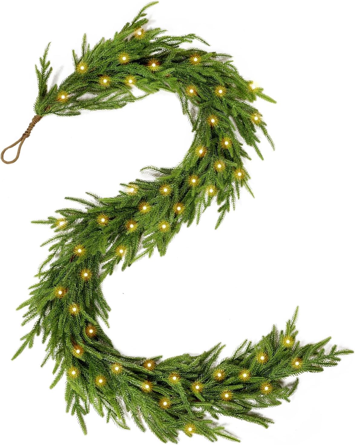 Pre-Lit 6 Ft Artificial Norfolk Pine Garlands