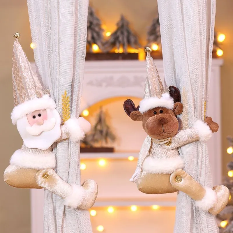 Christmas Plush Curtain Tiebacks